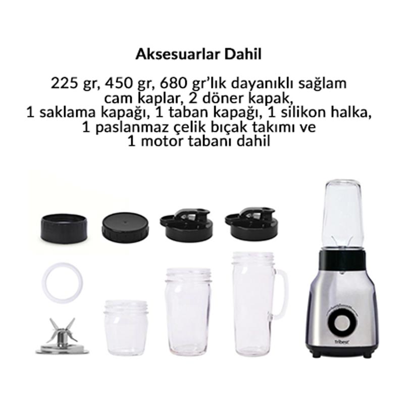 Tribest PBG-5050-C Personal Cam Sürahili Blender, 0.7 L, 500 W, Beyaz — Tribest — Görsel 4
