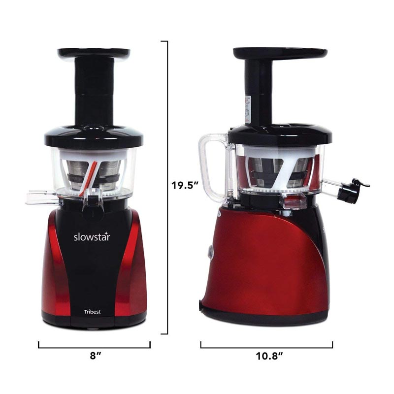 Tribest SW-2000-F Slowstar Soğuk Sıkım Katı Meyve ve Sebze Sıkacağı, Kırmızı — Tribest — Görsel 3