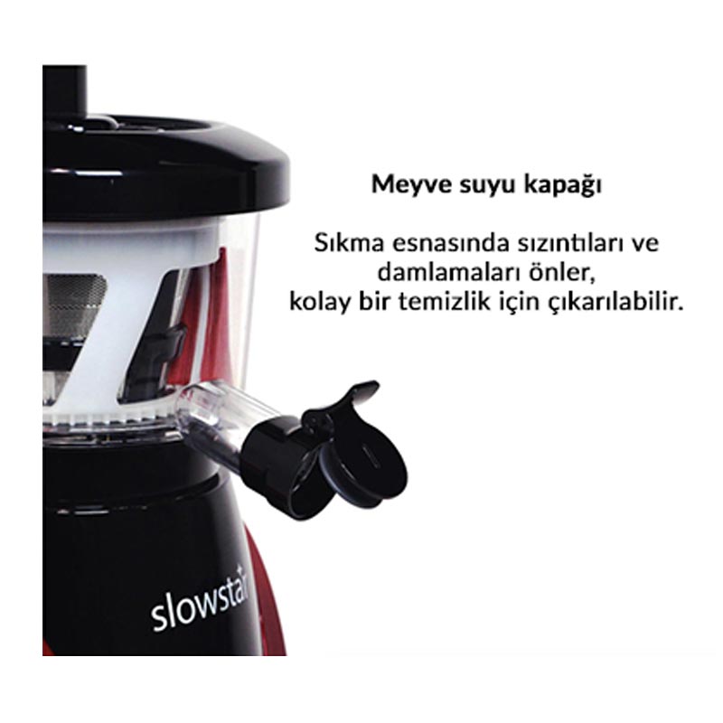 Tribest SW-2000-F Slowstar Soğuk Sıkım Katı Meyve ve Sebze Sıkacağı, Kırmızı — Tribest — Görsel 4