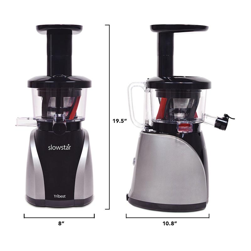Tribest SW-2020-F Slowstar Soğuk Sıkım Katı Meyve ve Sebze Sıkacağı, Gri — Tribest — Görsel 3
