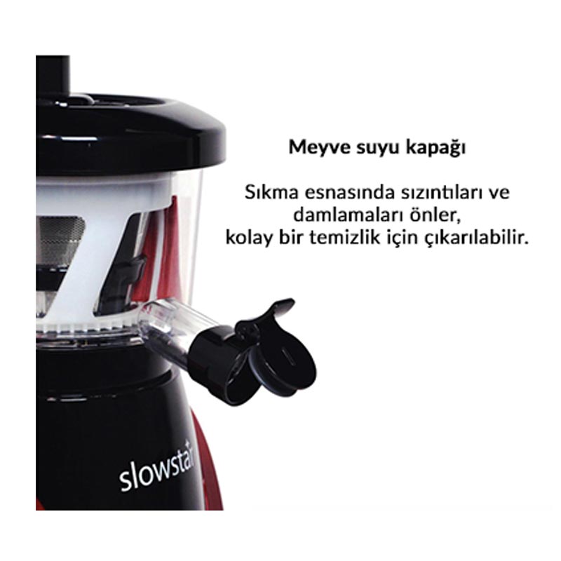 Tribest SW-2020-F Slowstar Soğuk Sıkım Katı Meyve ve Sebze Sıkacağı, Gri — Tribest — Görsel 4