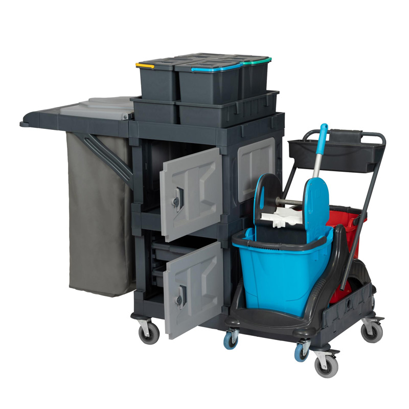 Üçtem AC2129 Alfacart Temizlik Arabası, 152x78x123 cm — Üçtem