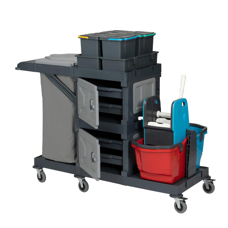 Üçtem AC2164 Alfacart Temizlik Arabası, 152x76x123 cm — Üçtem