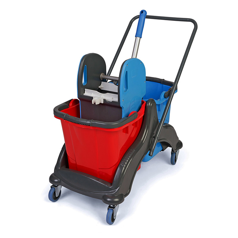 Üçtem CK756 Mimoza Çift Kovalı Temizlik Arabası, 2x25 L, 70x42x82 cm — Üçtem — Görsel 3