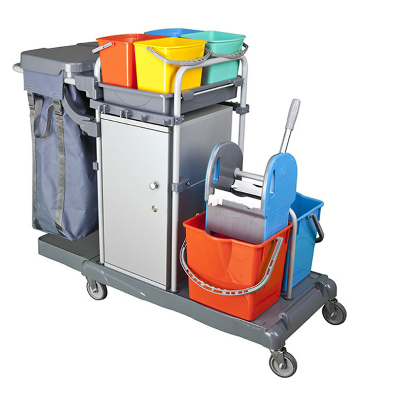 Üçtem KA801SB Smart Dolaplı Kat Arabası, 1 Çöp Bölmeli, 133x52x102 cm — Üçtem