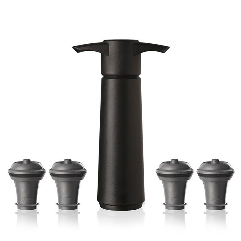 Vacu Vin 9824606 Şarap Vakum Seti, Siyah — Vacu Vin