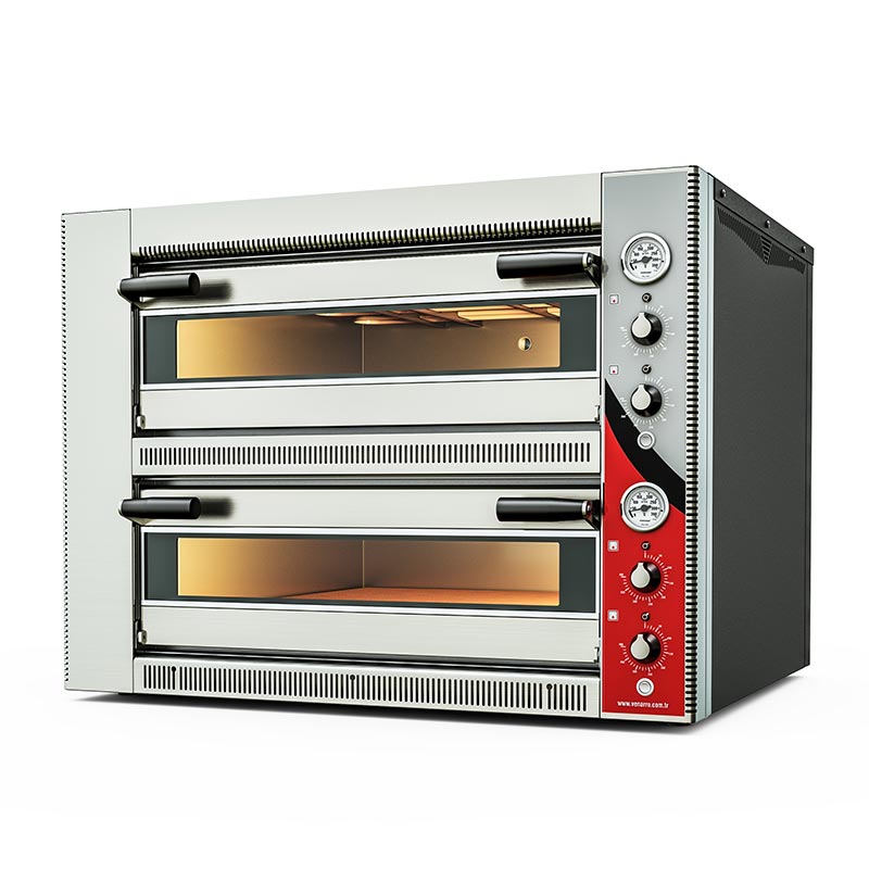 Venarro Frigga DYP 30 cm x 9+9 Pizza Kapasiteli Çift Katlı Pizza Fırını, Elektrikli — Venarro