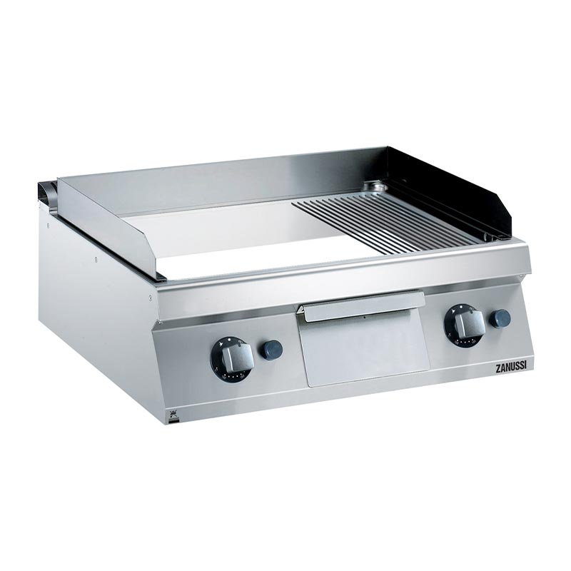 Zanussi 372041 Krom Plaka Düz ve Nevürlü Yüzey Pleyt Izgara, 800x700x250 mm, Gazlı — Zanussi