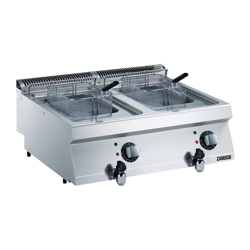 Zanussi 372076 V Tip Hazneli Set Üstü Fritöz, 2x7 L, Elektrikli — Zanussi