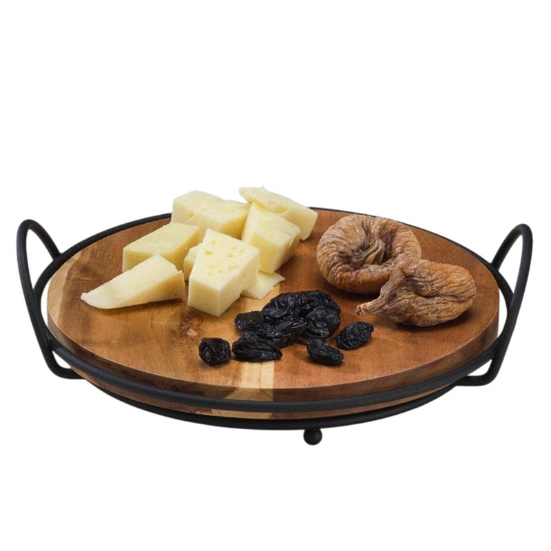 Zicco CH-0020 Ahşap Teşhir Standı, Metal Ayaklı, 21 cm