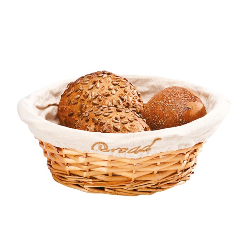 Zicco JN-23130 Daire Ekmek Sepeti, Bezli, 24x8 cm, Açık Renk