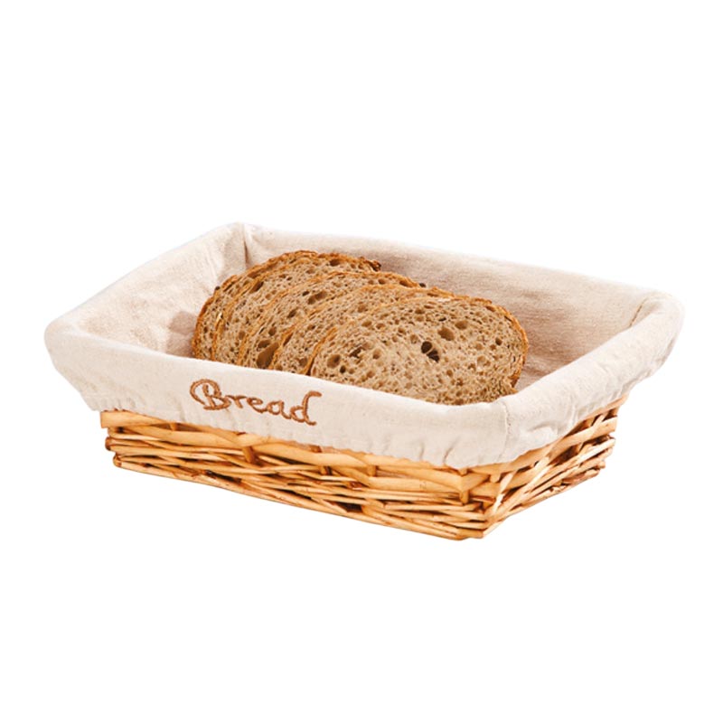 Zicco JN-24177 Dikdörtgen Ekmek Sepeti, 23x17x7 cm, Açık Renk