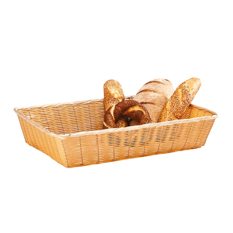 Zicco JQ-8003 Dikdörtgen Plastik Ekmek Sepeti, 51x36x10 cm, Açık Renk