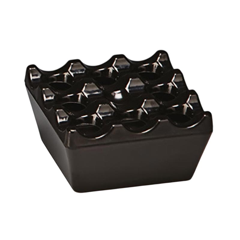 Zicco K-2012 Melamin Küllük, 9x9x4.5 cm, Siyah