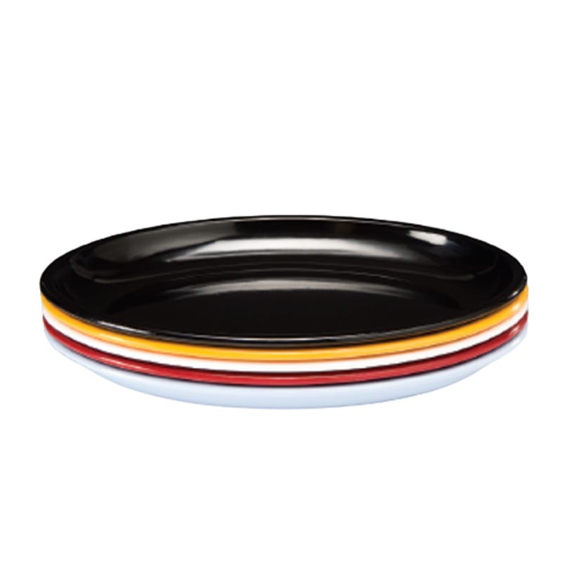 Zicco K-2036 Oval Melamin Teşhir Tabağı, 48x34x5.5 cm, Siyah — Zicco