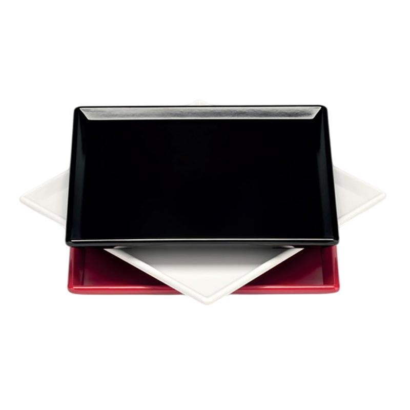 Zicco K-2042 Melamin Kare Teşhir Tabağı, 20x20 cm, Kırmızı — Zicco