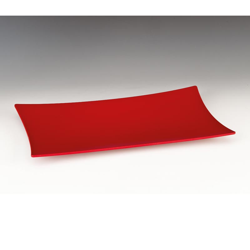 Zicco K-666 Melamin Dikdörtgen Teşhir Tabağı, 28x45 cm, Kırmızı — Zicco