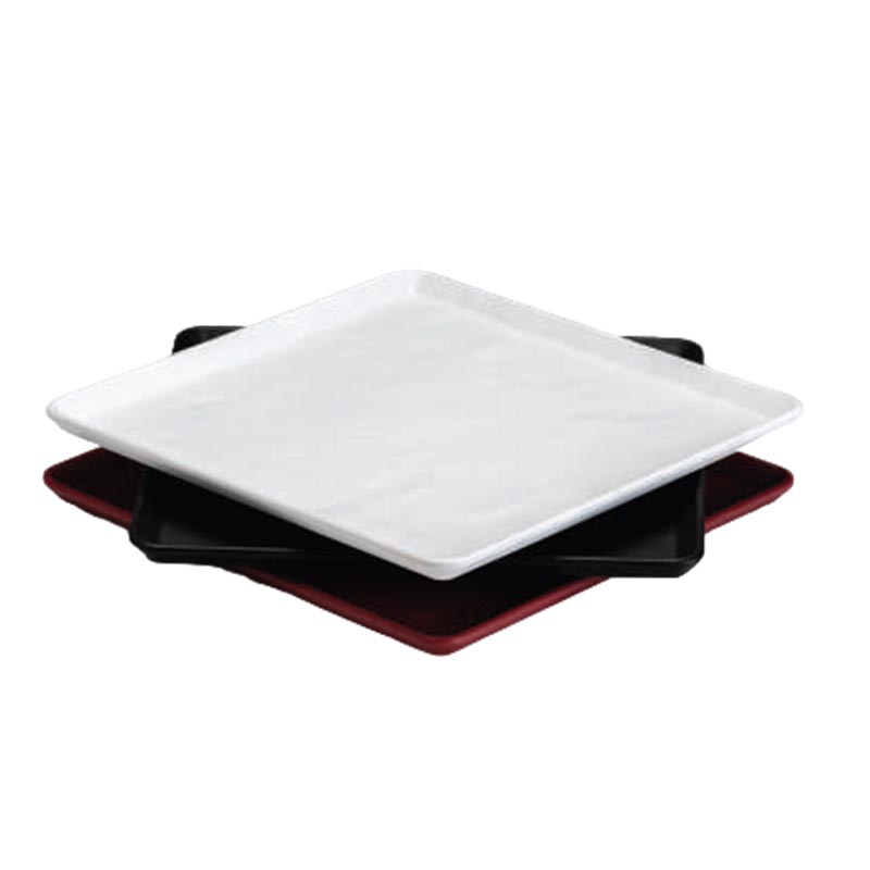 Zicco K-9250 Taş Model Melamin Teşhir Tepsisi, 29x29 cm, Beyaz — Zicco