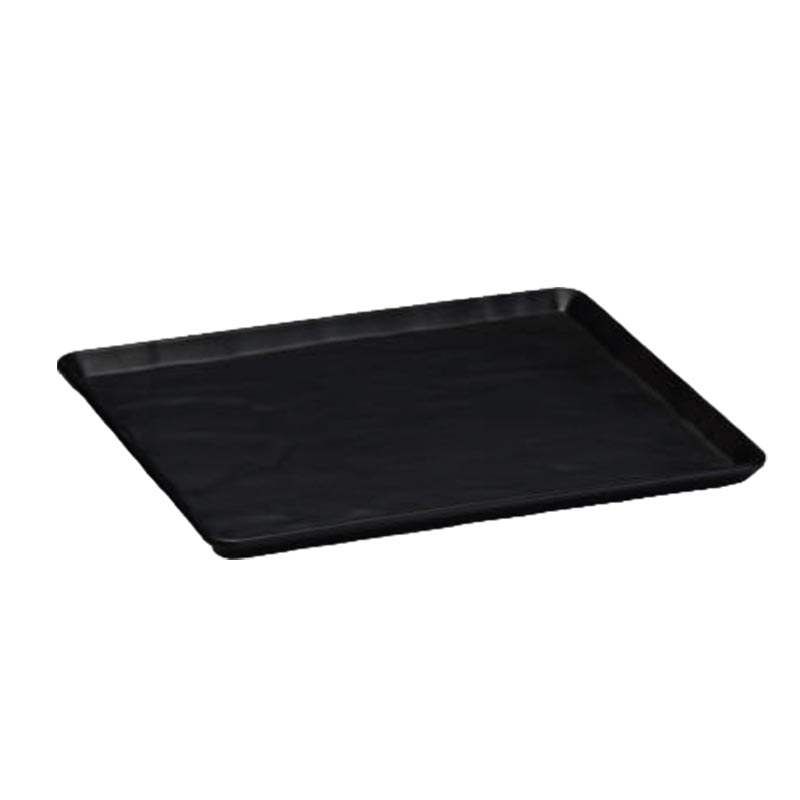 Zicco K-9350 Taş Model Melamin Teşhir Tabağı, 26x32 cm, Siyah — Zicco