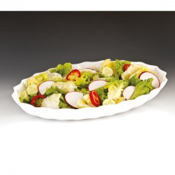 Zicco ZCP-296 Polikarbon Oval Teşhir Tabağı, 41.5x29.5x5.5 cm, Beyaz — Zicco — Görsel 2