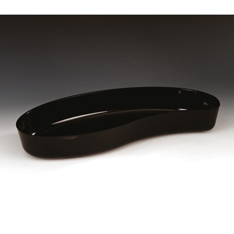 Zicco ZCP-299 Polikarbon Damla Teşhir Tabağı, 45x21x6.5 cm, Siyah — Zicco