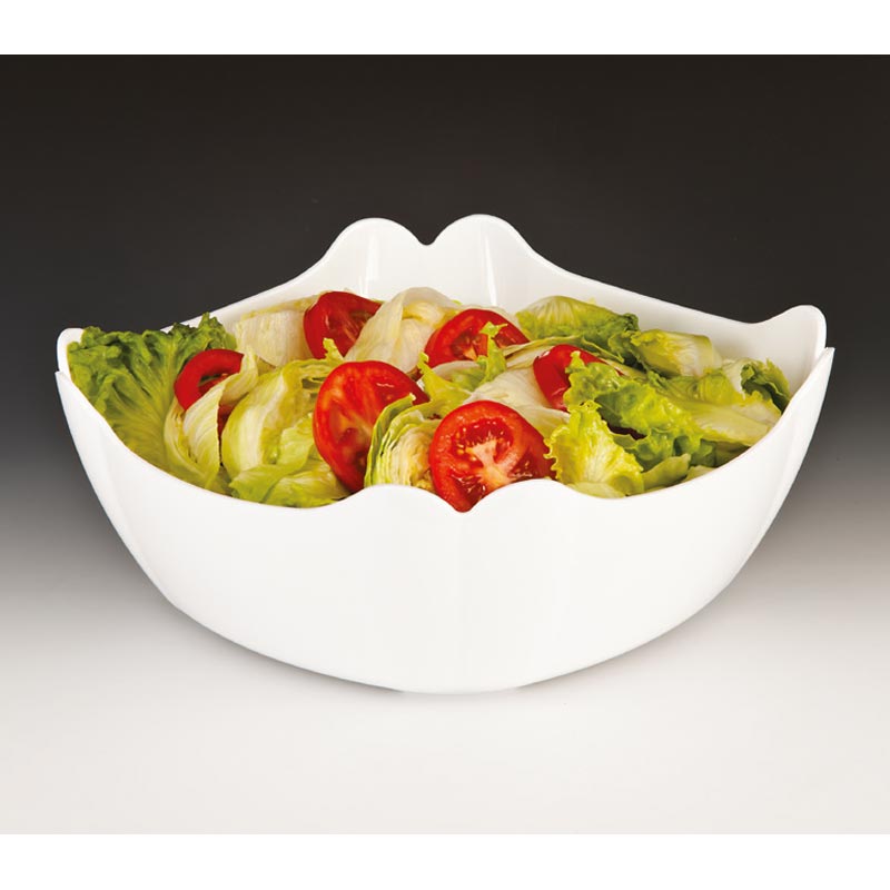 Zicco ZCP-335 Polikarbon Derin Teşhir Kasesi, 31x31 cm, Beyaz — Zicco
