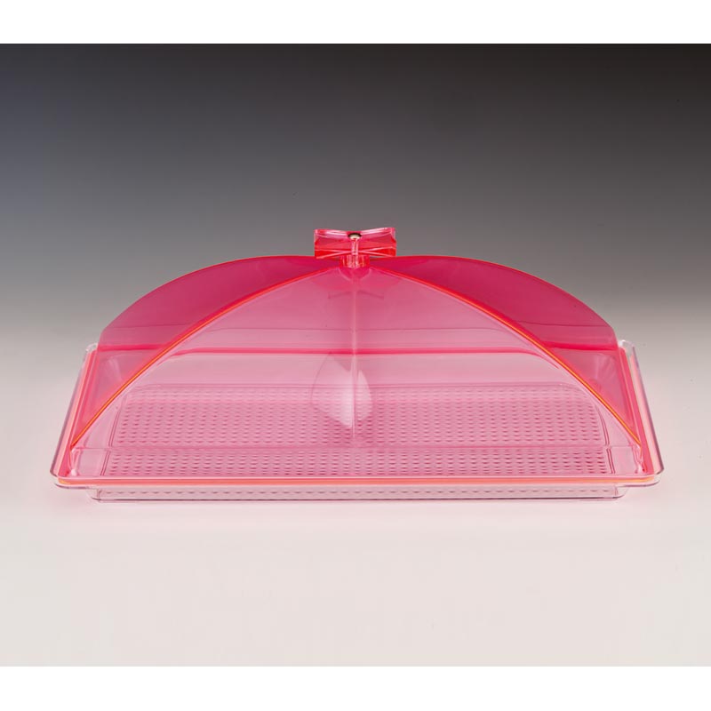 Zicco ZCP-373 Polikarbon Tepsili Akrilik Kapaklı Muhafaza Kabı, 28x43 cm, Pembe — Zicco