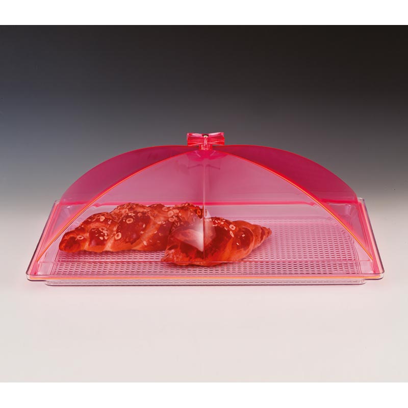 Zicco ZCP-375 Polikarbon Tepsili Akrilik Kapaklı Muhafaza Kabı, 35x55 cm, Pembe — Zicco