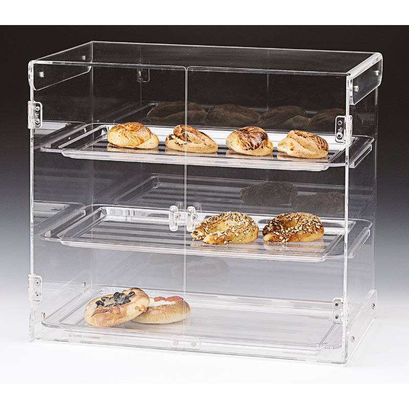 Zicco ZCP-429 Tepsili Kapaklı 3 Katlı Teşhir Standı, Polikarbon, 50 cm — Zicco