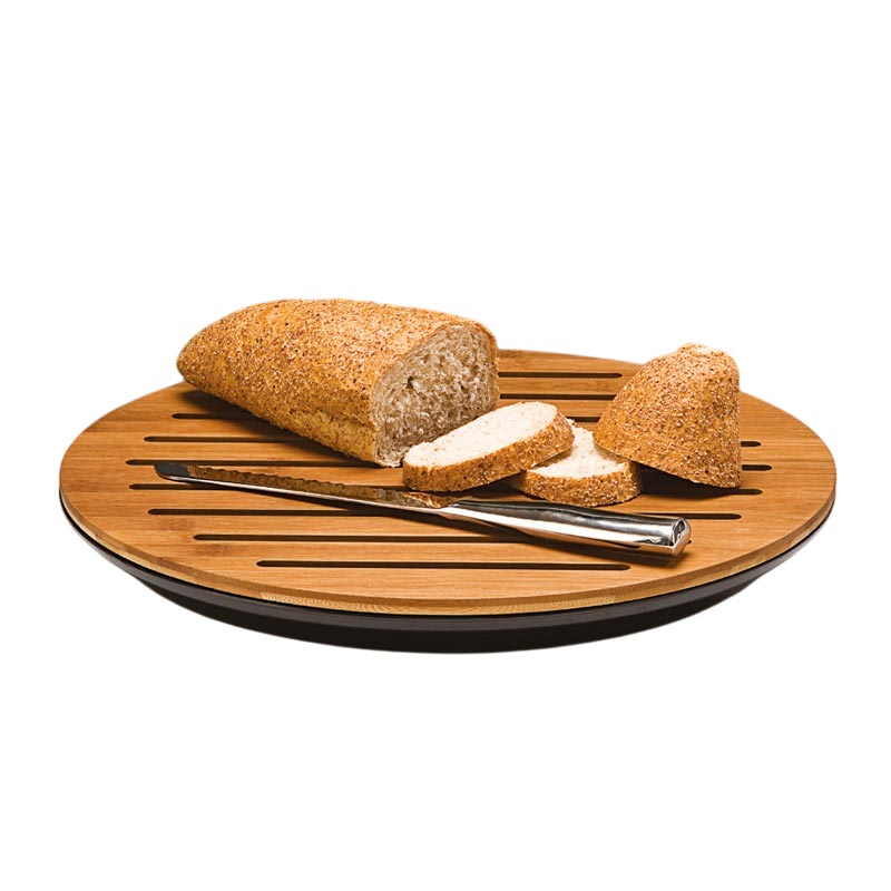 Zicco ZCP-610 Polikarbon Altlı Ekmek Kesme Tahtası, 42 cm, Siyah