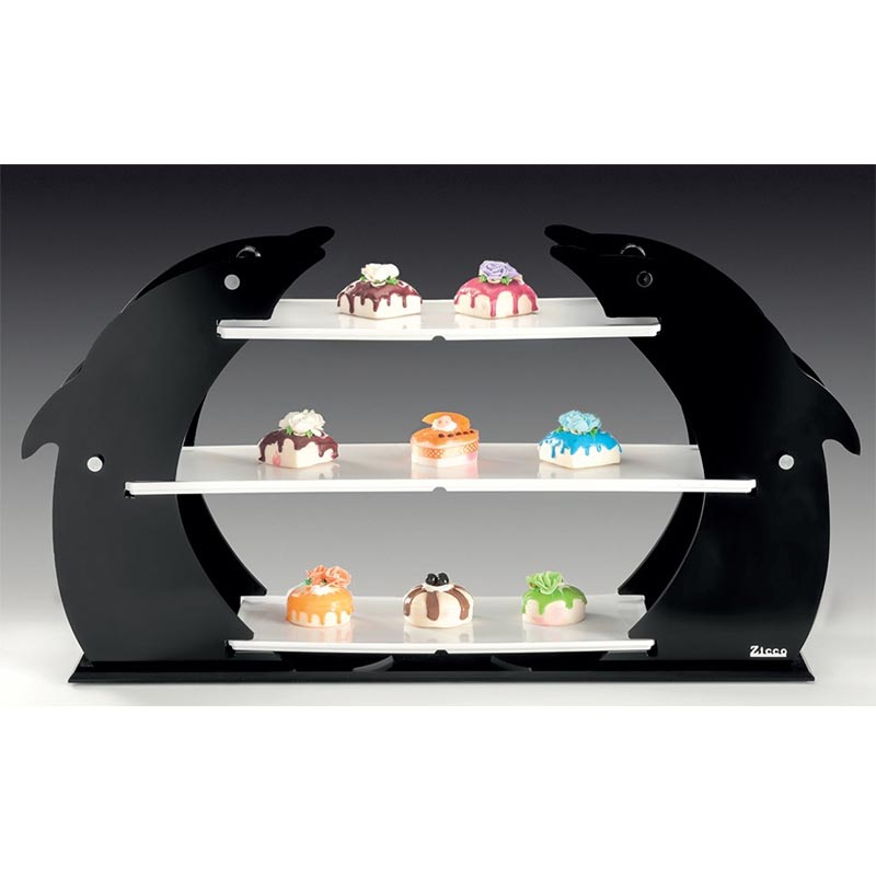 Zicco ZCP-740 Melamin Tepsili 3 Katlı Teşhir Standı, 45 cm