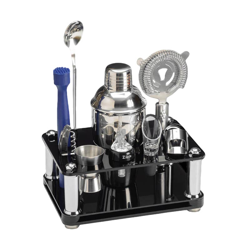Zicco ZCP-760 Akrilik Standlı Bar Kokteyl Seti Takımı, 9 Parça