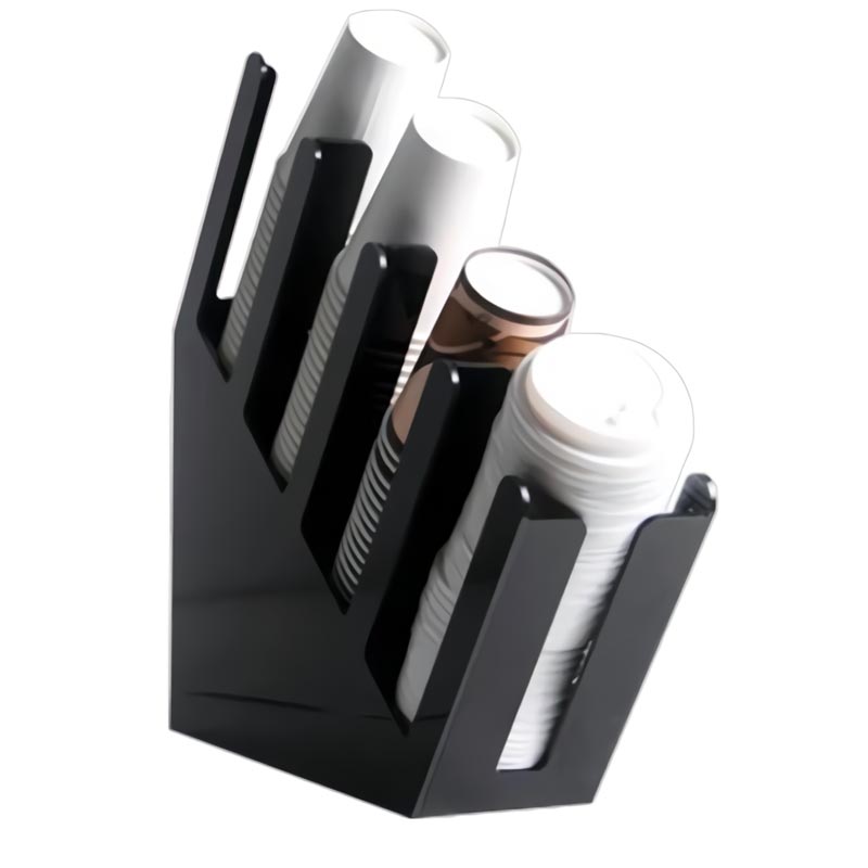 Zicco ZCP-811 Akrilik Karton Bardak Standı, 11.5x51.5x42.5 cm