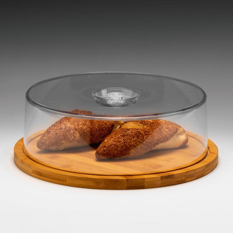 Zicco ZCP-818 Akrilik Bambu Altlı Kapaklı Fanus, 33x11 cm — Zicco