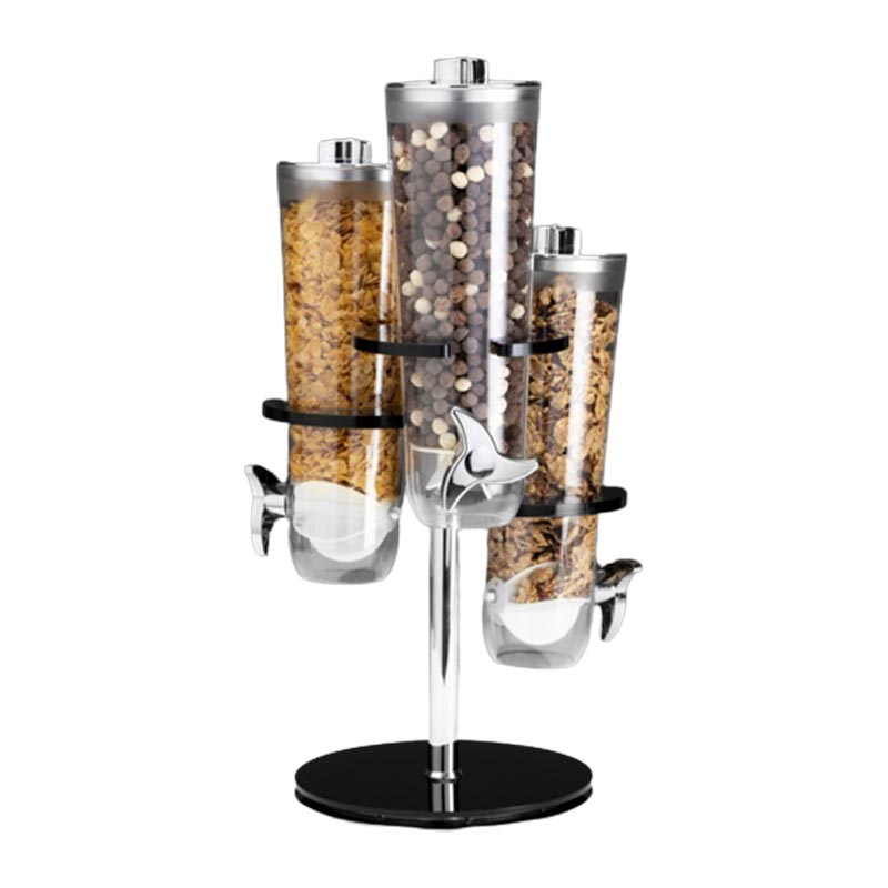 Zicco ZCP-842 Akrilik Standlı Döner Cornflakes Aleti, 3'lü, 26x26x54 cm