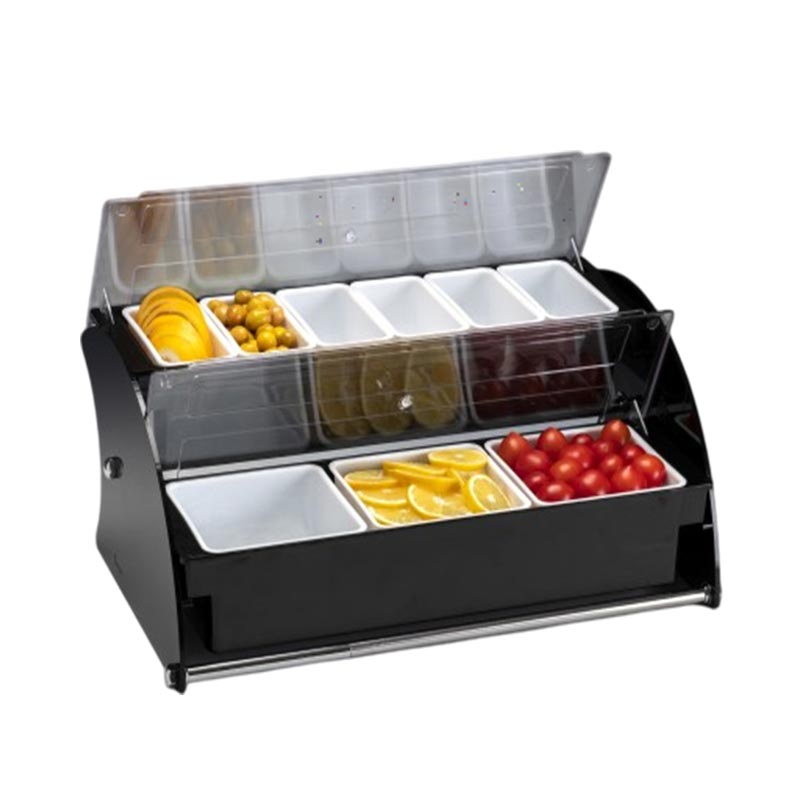 Zicco ZCP-867 Akrilik Standlı Polikarbon Çiftli Bar Konteyner, 33x51 cm